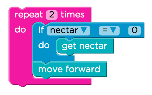 code org lesson 16 if else with bee level 14